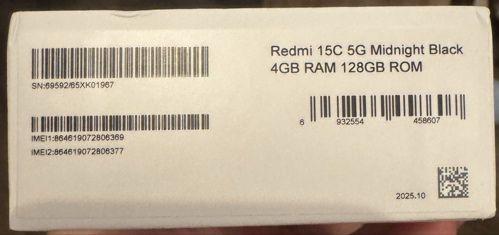 Redmi 15C New 5G 128 GB