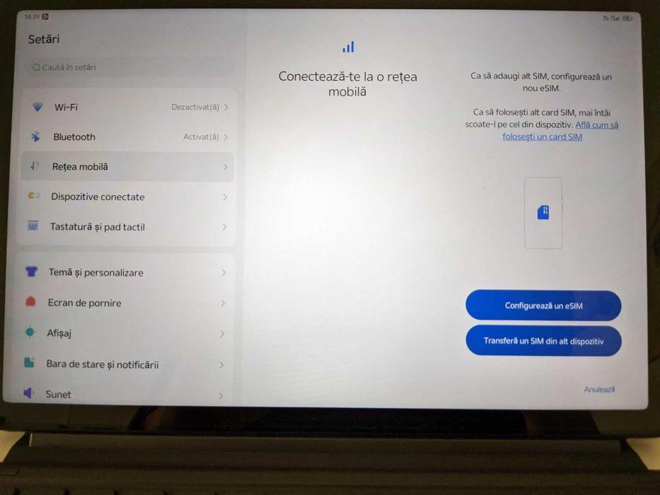 tableta ZTE Pad 11.0 inch 5G eSIM 6GB RAM 256GB tastatura la cutie noua