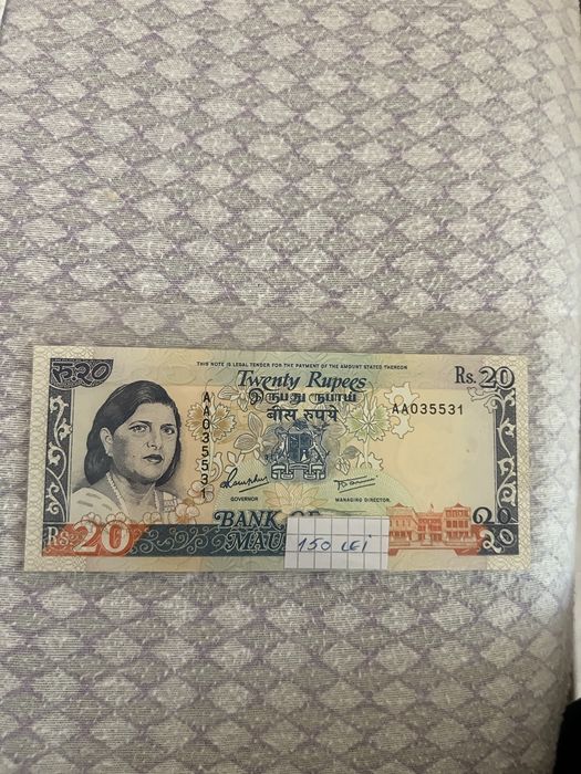 Bancnota 20 mauritius
