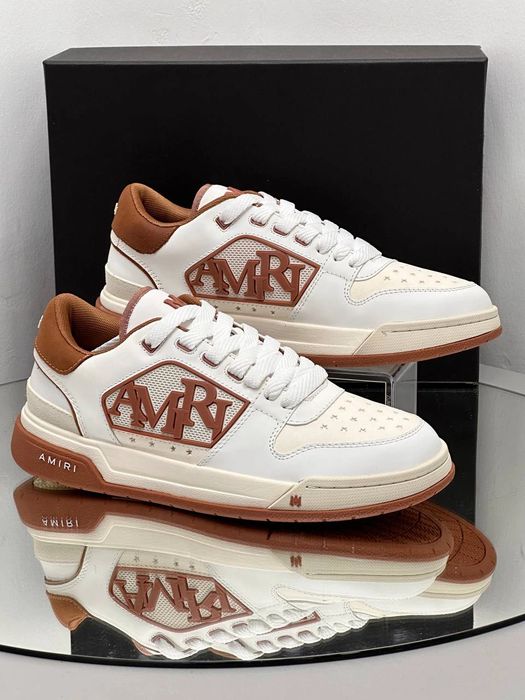 Amiri Classic Low "White/Brown"