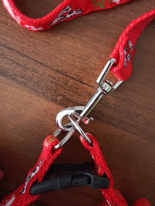 Шлейка с поводком для средних собак