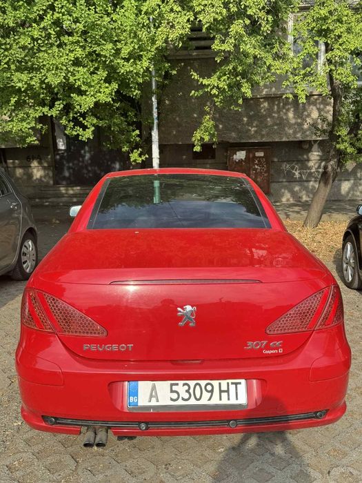 Пежо 307 CC кабрио червен
