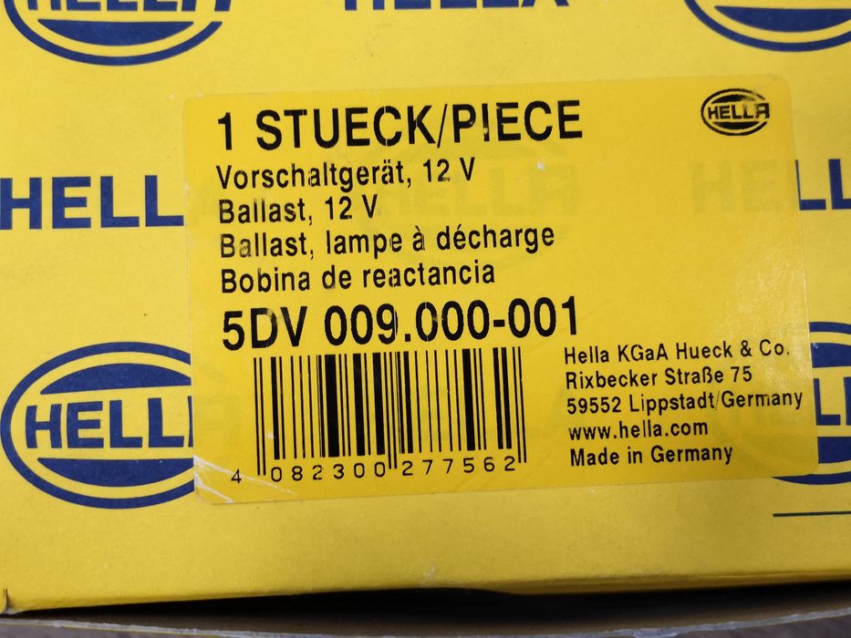 Balast Xenon Hella. 5DV 009 000 Nou Original