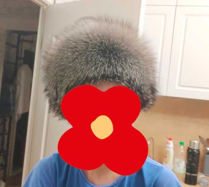 Шапка песец женская