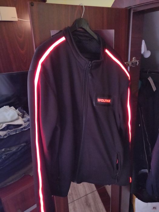 Geaca moto motor Wolf-Pack led lumini Tron