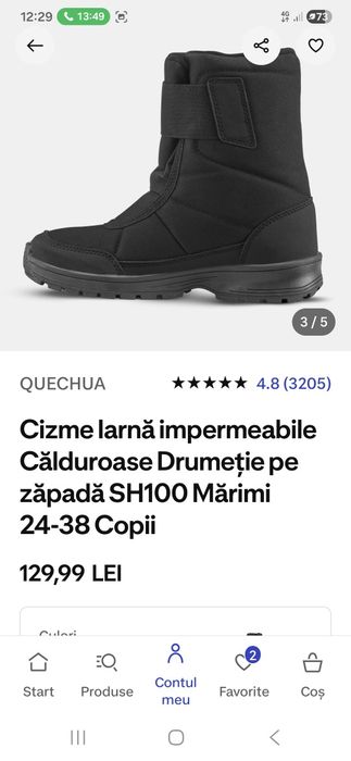 Cizme de zăpadă marimea 33