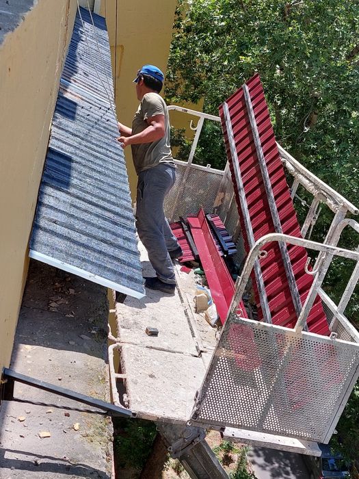 Козерок,Решотка, Установка козырёк и решетки