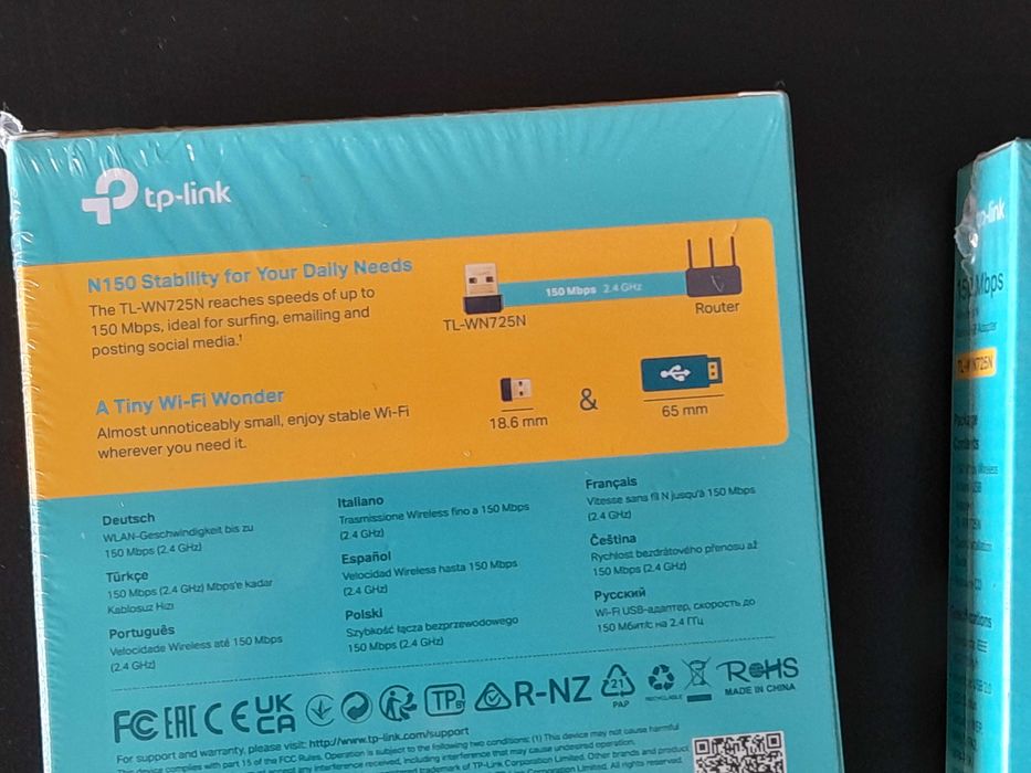 Nano USB Adapter - TL-WN725N - 2бр - чисто нови