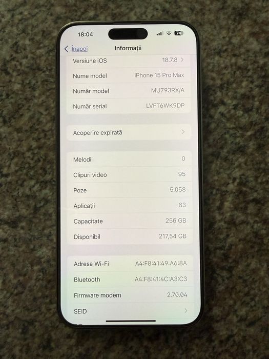 Iphone 15 pro max impecabil