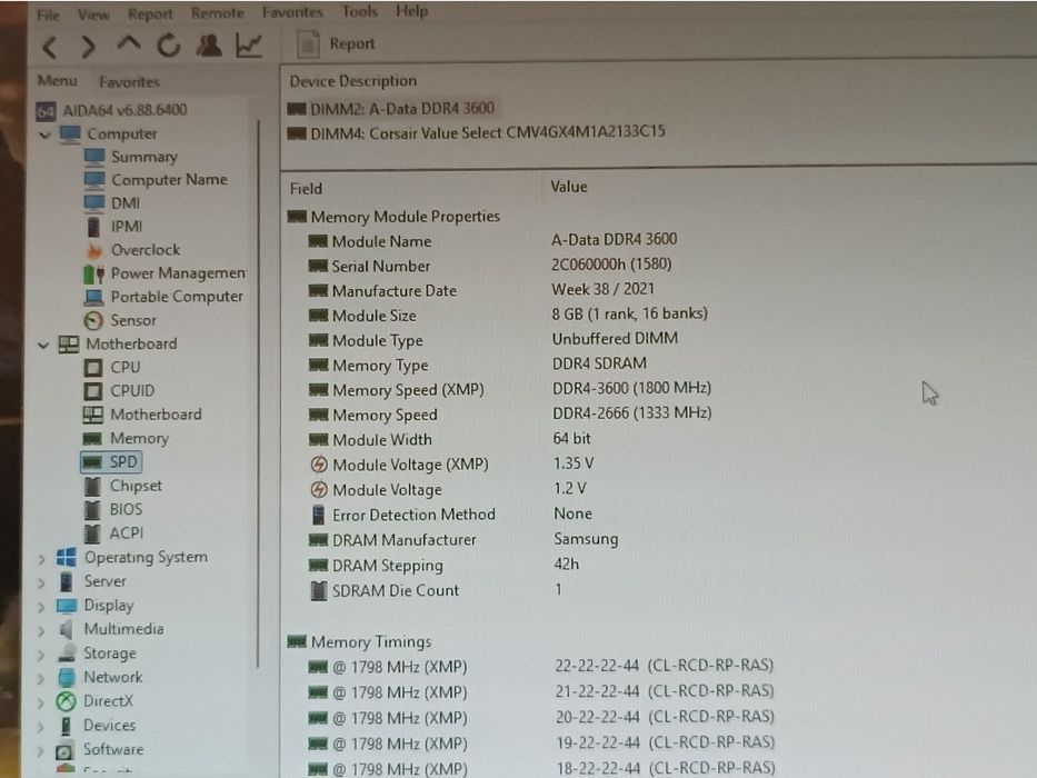 Рам памет 20 GB Dddr4