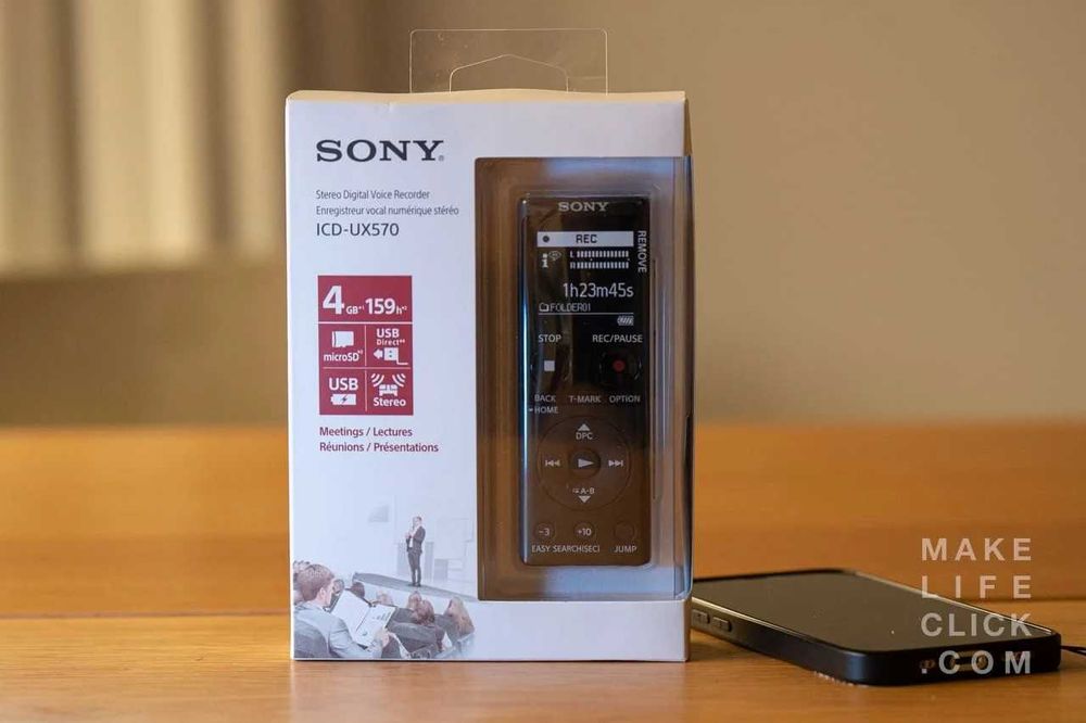 700 lei in magazine, reportofon profesional SONY ICD-UX570 nou sigilat
