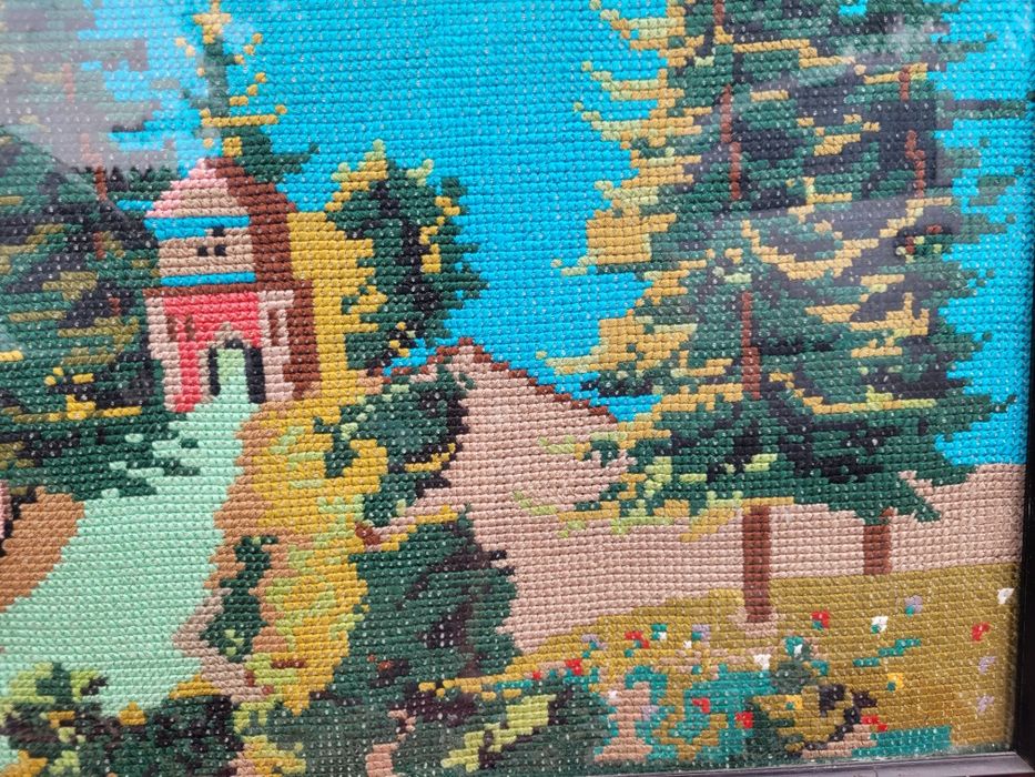 Tablou lucrat manual, 60+ ani vechime