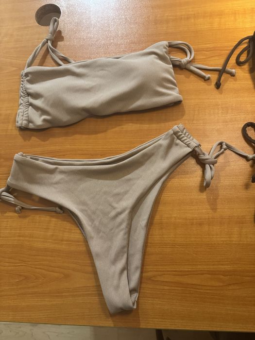 Бански чисто нови С/М кафеви бежови