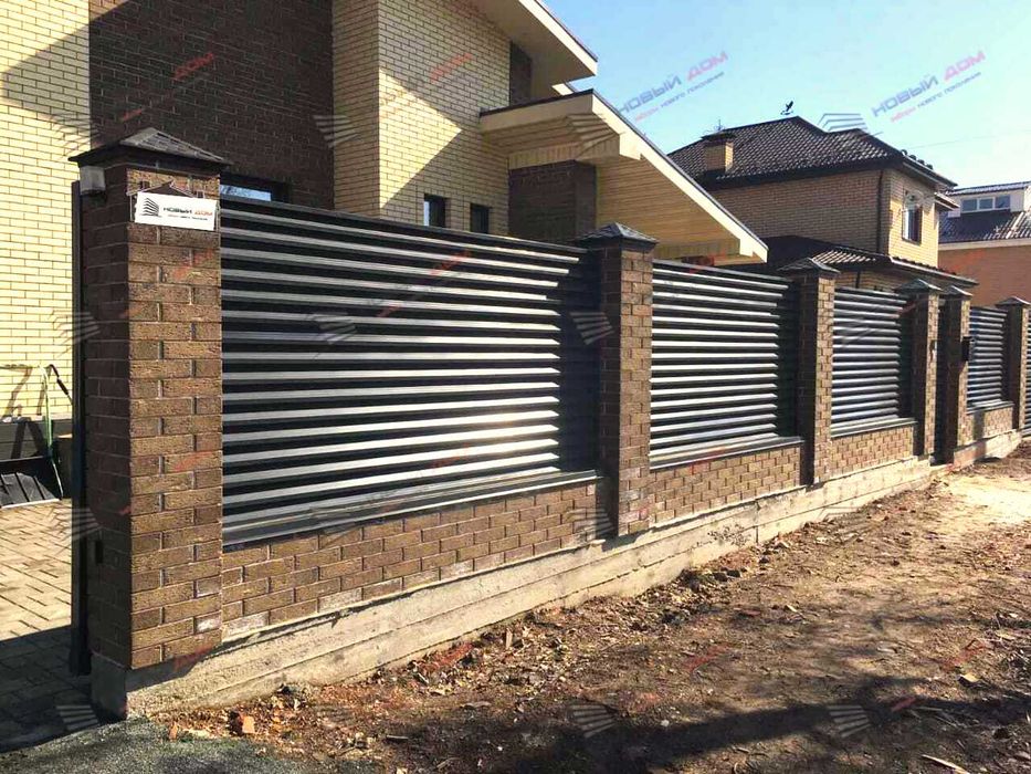 Забор жалюзи горизонтальный