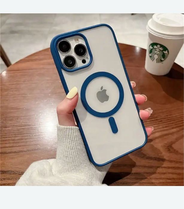 Iphone 15/16/PRO/MAX/PLUS/16E Husa Magsafe Spate Clar Folie Margine