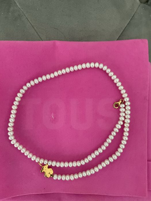 Colier aur 18 k si perle naturale Tous