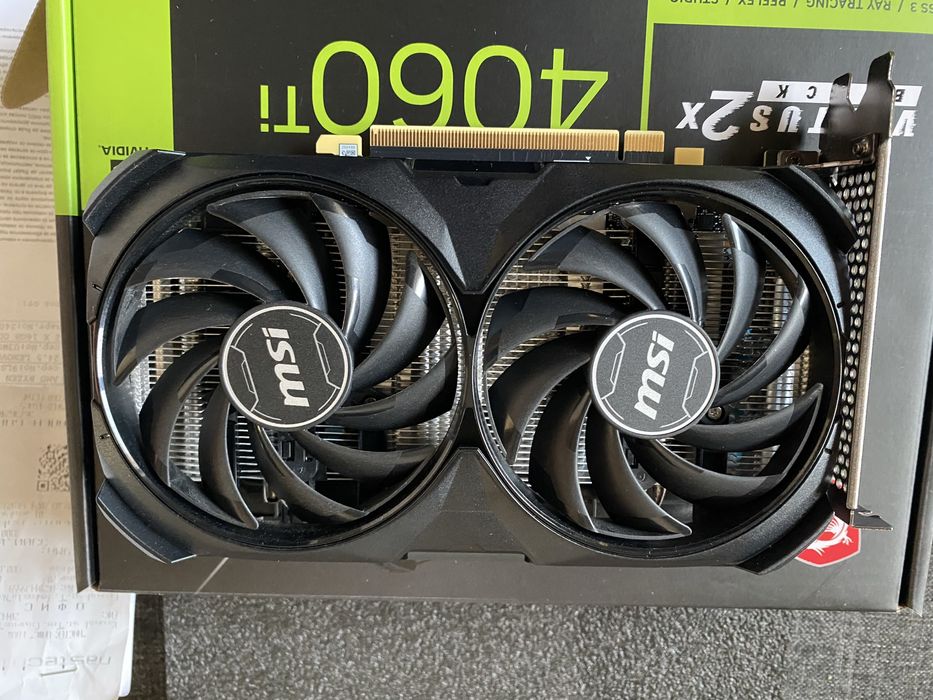 Видео карта с гаранция-RTX 4060 Ti MSI VENTUS 2x black 8GB
