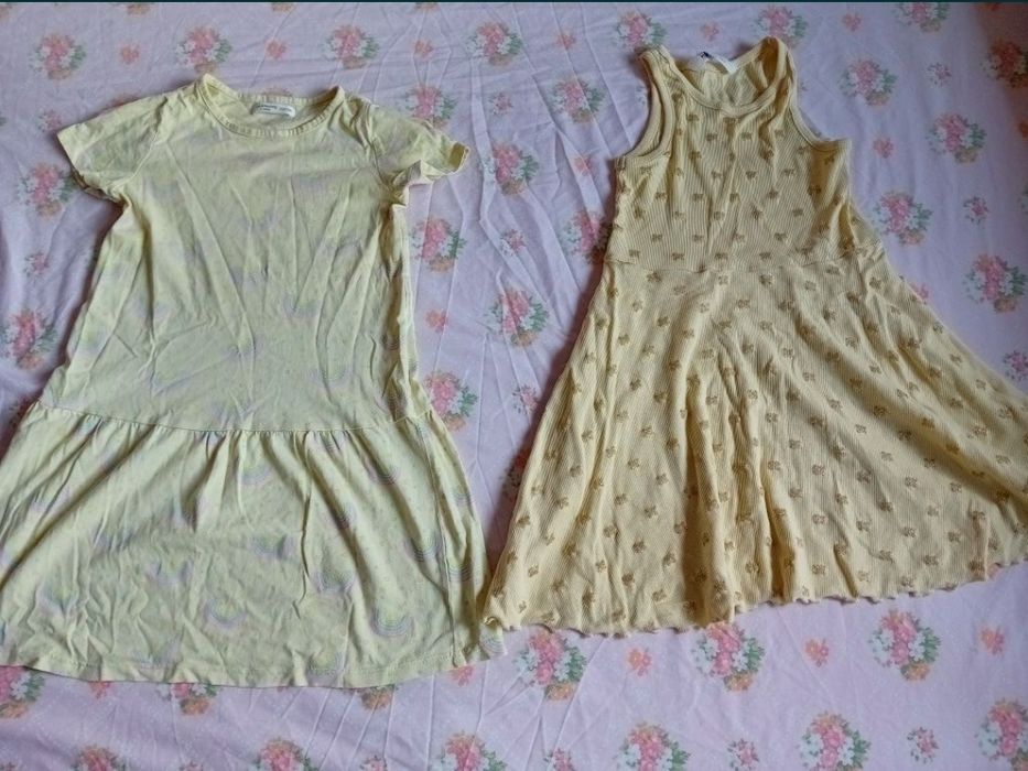 set lot 2 rochite 110 116 4 5 6 ani rochie fetita fata vara h&m