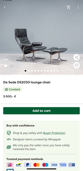 Fotoliu piele naturala De Sede