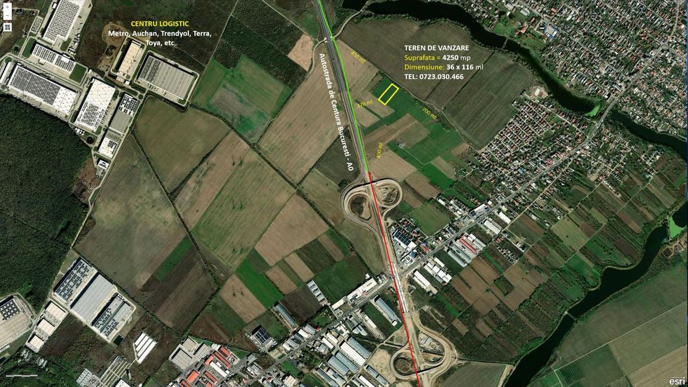 Teren 4.250 mp Afumați | 200 m de Autostrada A0 | Direct Proprietar - Mai multe