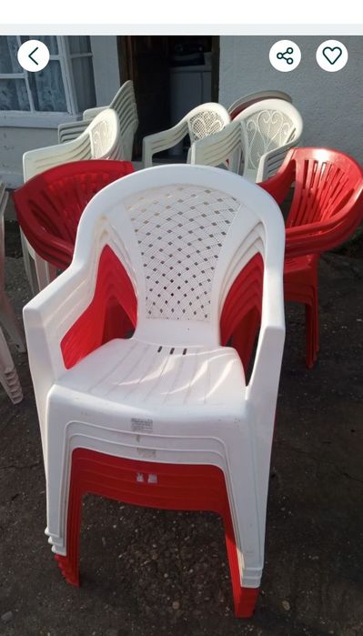 Scaune din plastic pt gradina/terasa