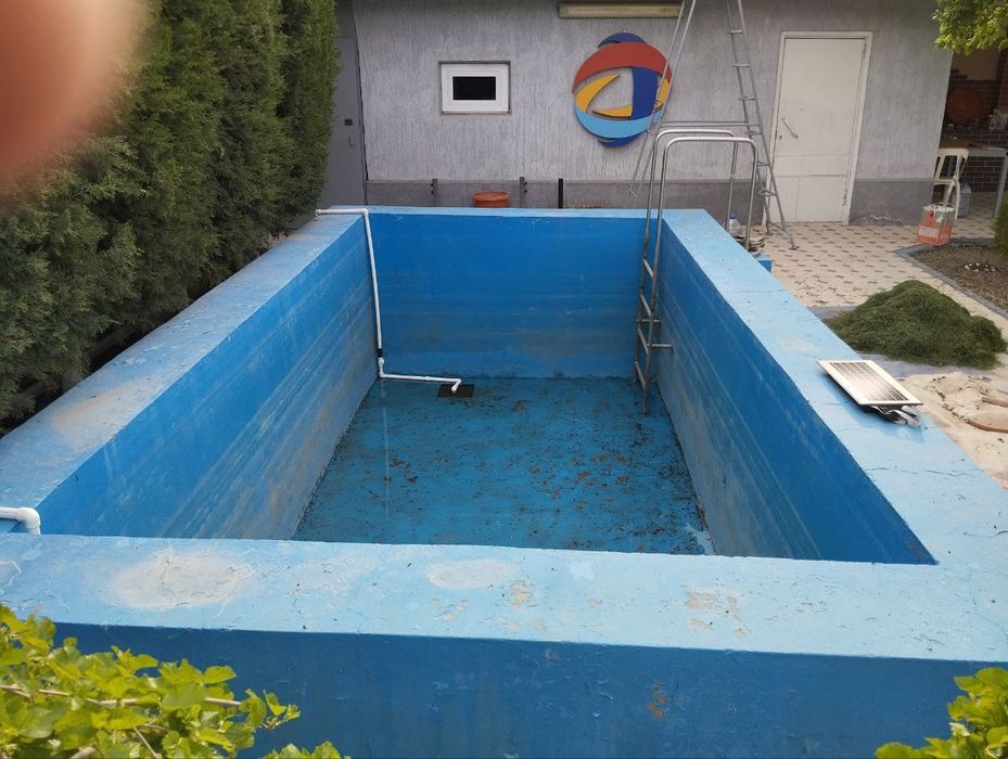 Натяжнка бассейна тентом , ПВХ пленкой  , ремонт бассейнов