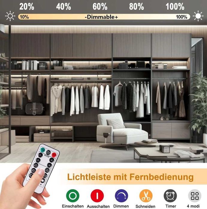 2 benzi LED pe baterie