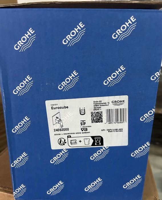 Set sistem de dus Grohe Eurocube, încastrat, 250mm, 1 functie, crom