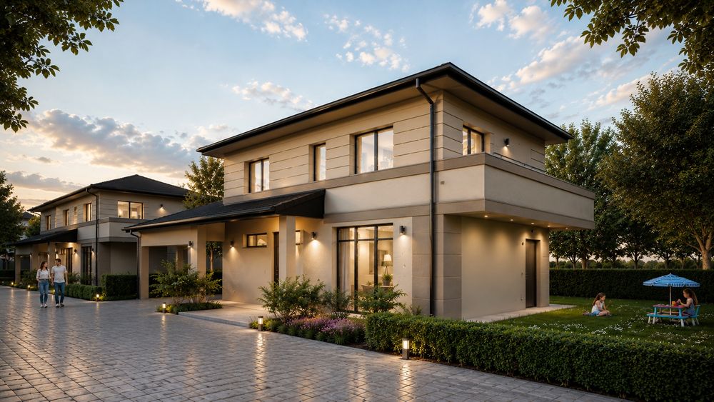 Casa pasiva nZEB individuala Rus Residence Floresti 163mp Teren 445mp