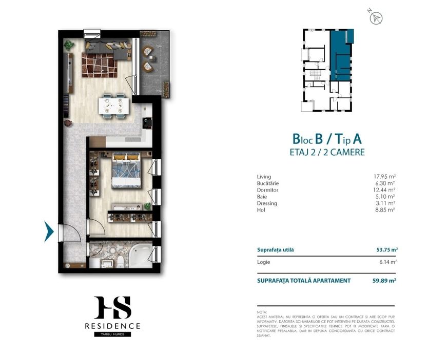 HS Residence apartamente la cheie cu CF, semimobilate direct de la dez