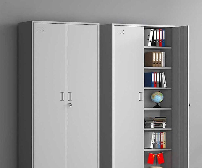 Shisha eshikli po‘lat hujjatlar shkafi/Шкаф для офиса из стали и