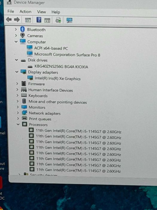 Microsoft Surface Pro 8 i5-1145G7/8RAM/256SSD/Iris XE/3K Touch 120Hz
