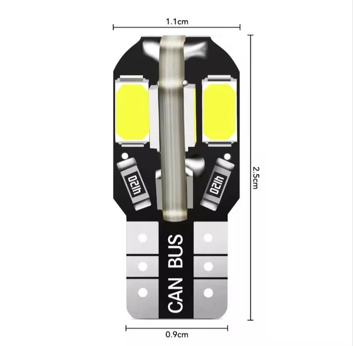 Led крушки Canbus T10, W5W за габарит и интериор