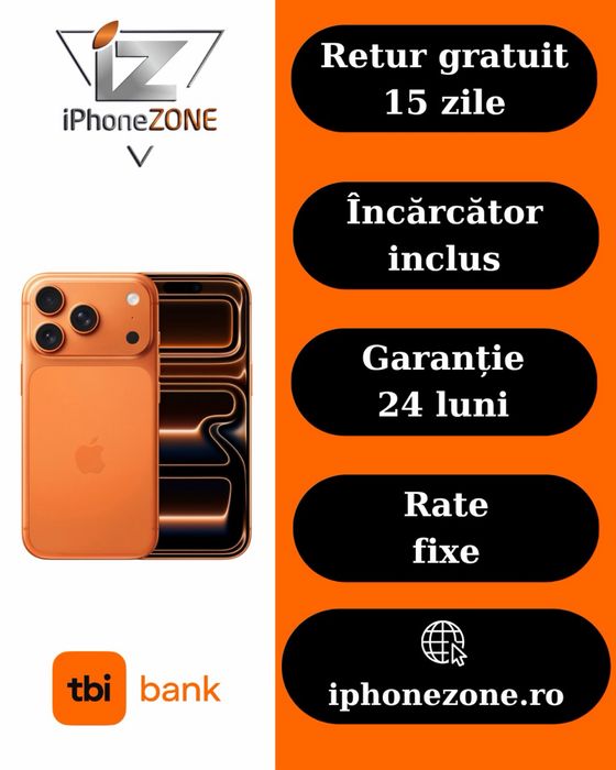 Iphone 17 Pro Max 256GB 100% Garantie Rate BuyBack - iphonezone.ro