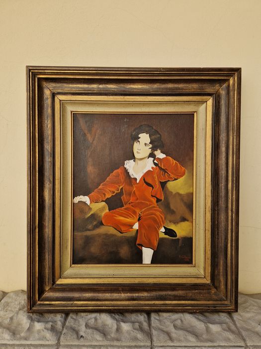 Страхотна английска холандска авторска картина масло върху платно