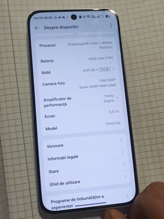 Vând telefon OPOO RENO 14F
