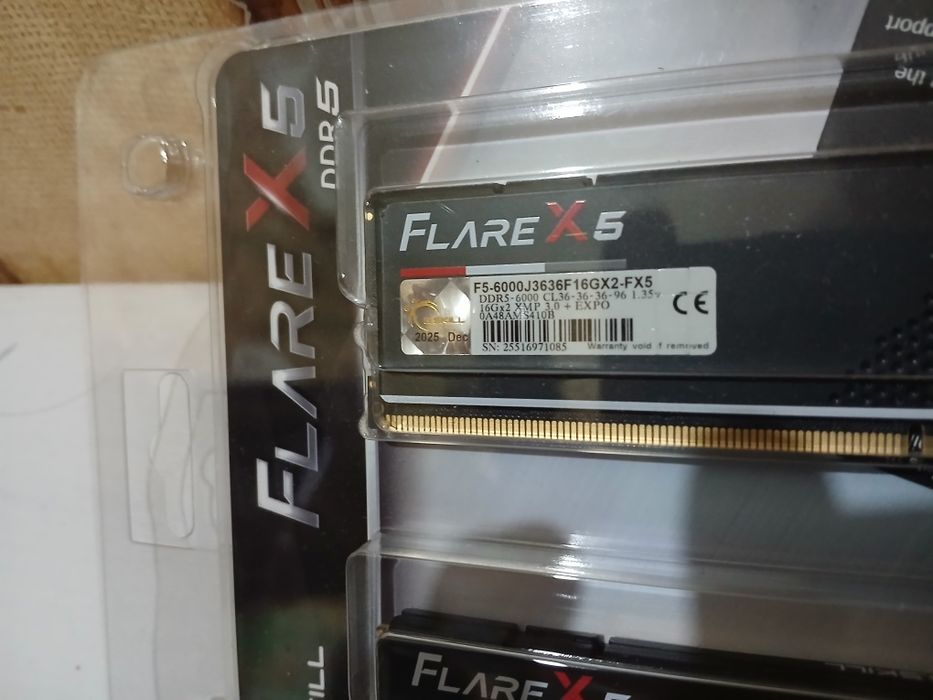 New G.Skill Flare X5 Series 2x16 32GB DDR5-6000 Kit CL36