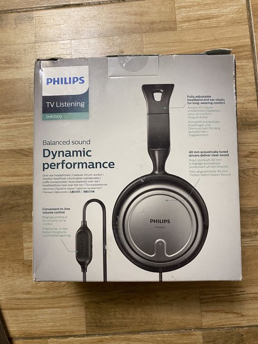 Casti Audio Over-Ear Philips cu fir, Negre,Originale,Noi