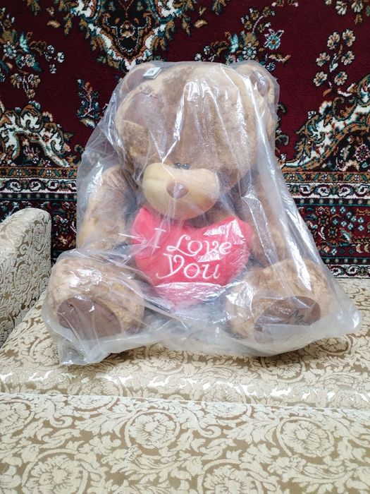 Новый коричневый мишка плюшевый