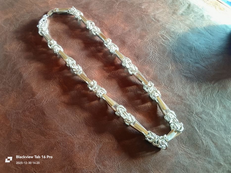 62/Сребърен Синджир Царска плетка-82грама.