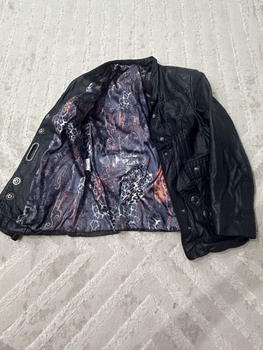 черная  куртка кожанная