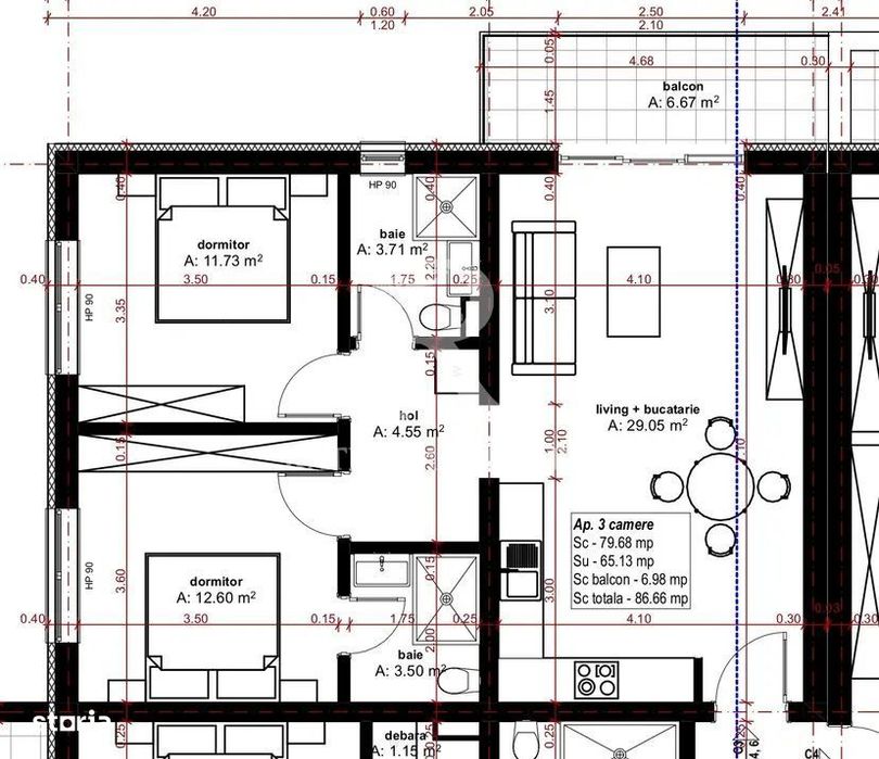 Apartament cu 3 camere | 65 utili | Bloc Nou | Etajul 2 | Oradea — fotografia 1
