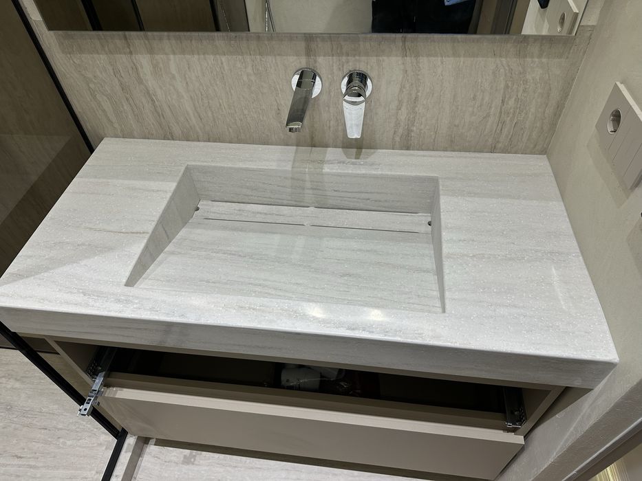 Искусственный камень столешница с мойкой