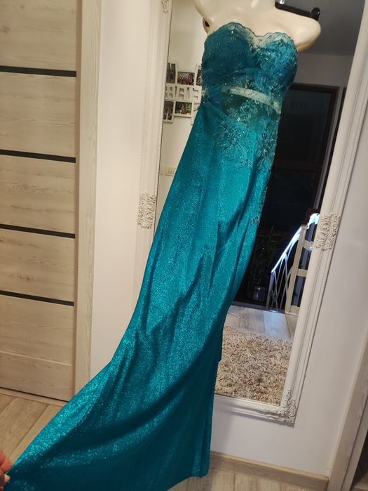 Rochie turcoaz nunta / botez