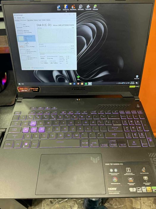 Hope Amanet P5-Laptop Gaming ASUS TUF A15 ,Ryzen 7 7735HS/RTX 4050 6GB