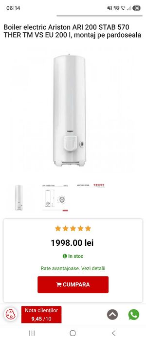 Boiler de vânzare