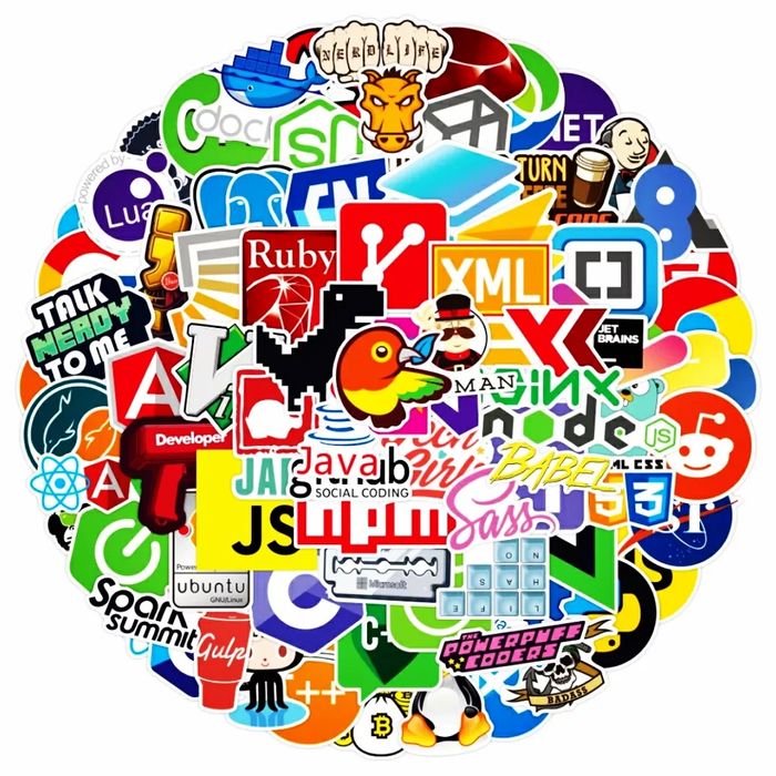 Наклейки яркие виниловые