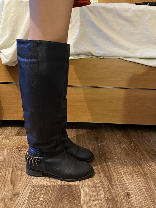 Сапоги женские темно-синие