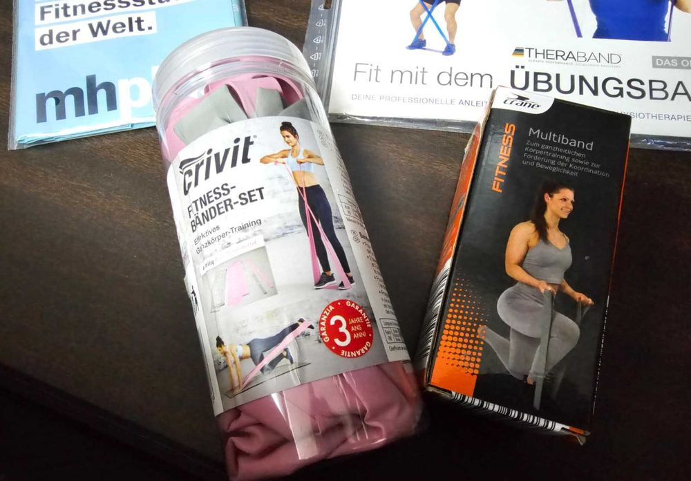 Set sport damă fitness antrenament femei benzi elastice Crivit Crane