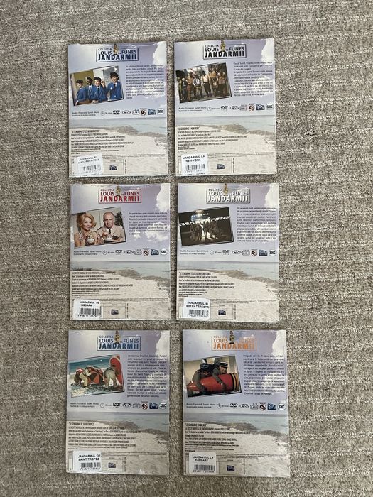 6 DVD uri Louis de Funes sigilate.